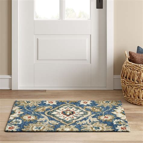 They also promote an extra sense of peace and quiet by reducing the sound of your footsteps. Jacobean Floral Tufted Rug - Threshold | Tufted rug, Navy ...