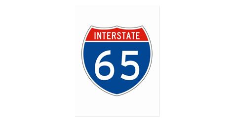 Interstate Sign 65 Postcard