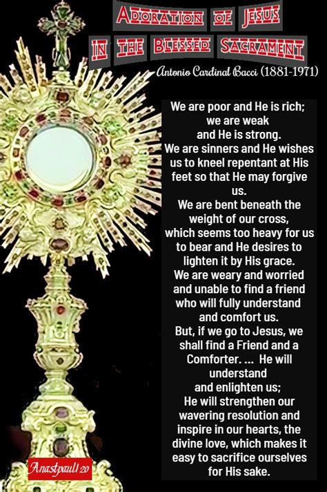 Thought For The Day 5 August Adoration Of Jesus In The Blessed