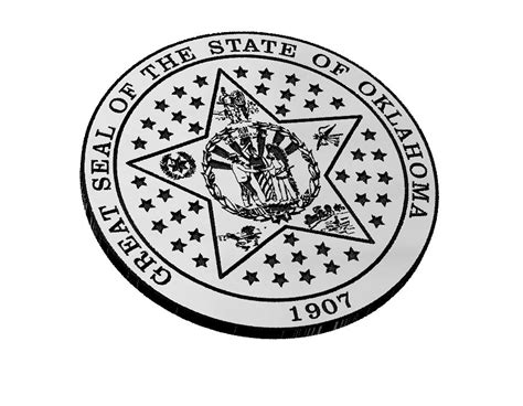 Oklahoma State Seal Svg Usa America Flag Vector Laser Etsy