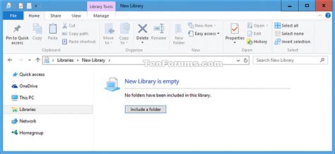 Library Create New Library In Windows 10 Windows 10 Tutorials
