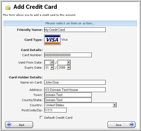 In the above illustrative image, name on card is mr jack smith. How to add a new credit card to my billing menu? - Applied ...
