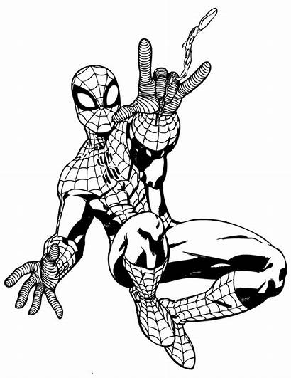 Coloring Superhero Colouring Pages Printable Spiderman Spider