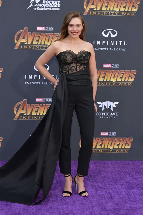 Elizabeth Olsen Avengers Infinity War Premiere In La Celebmafia
