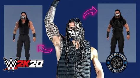 How To Create Roman Reigns Shield Mask Attire Wwe 2k20 Creations Youtube