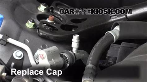 With the car running, turn the air conditioner on and see if the clutch engages the hub on the ac compressor (everything on the front of the compressor will be spinning). How to Add Refrigerant to a 2012-2015 Honda Crosstour ...