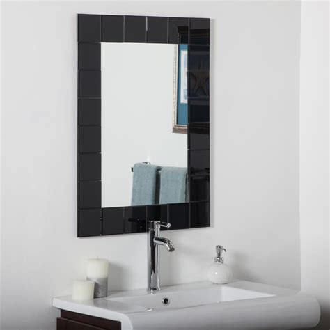Bathroom wall mirrors provide a large, reflective surface to check your appearance. Décor Wonderland Montreal Modern Black Bathroom Wall ...