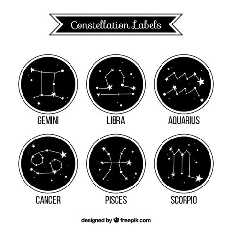 Download Free Constellation labels of zodiac SVG DXF EPS PNG - Download Free SVG Cut Files Best Design