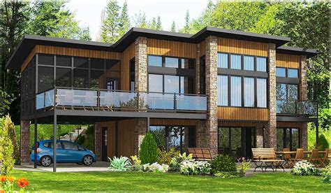 Plan Pd 90232 2 3 Two Story 3 Bed Modern House Plan With