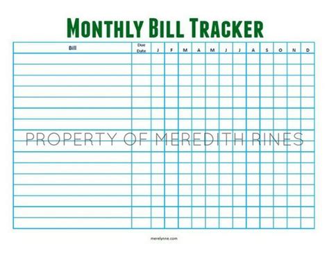 If you find a printable bill tracker online and it doesn't work for you, try customizing it or making your own template. Bill Tracker Printable Monthly Horizontal Bill Tracker Spreadsheet Monthly Debt Checklist Debt ...