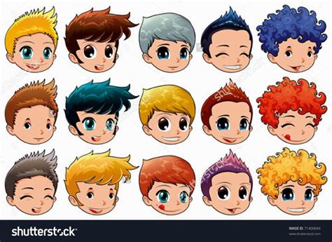 Boys Hairstyles Cartoon Cartoon Hair Curly Hair Cartoon Boy Hairstyles