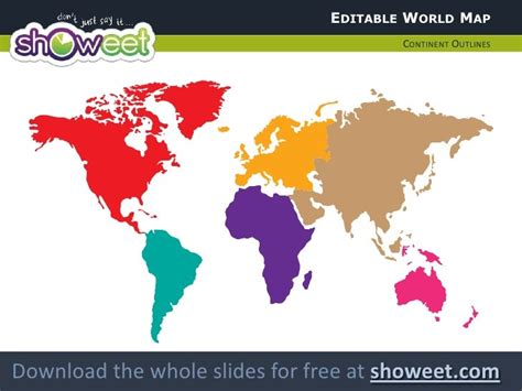 Editable World Map With Countries Powerpoint Worldmap Ppt Slide Images