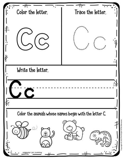Preschool Worksheet Letter C
