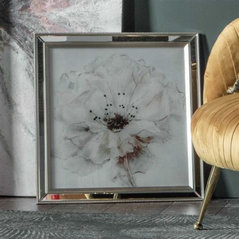 White Peony Framed Art Home Accessories Framed Pictures Wall Art