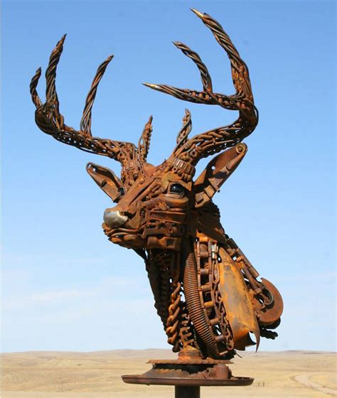 Scrap Metal Sculptures Made Of Old Farm Equipment By John Lopez