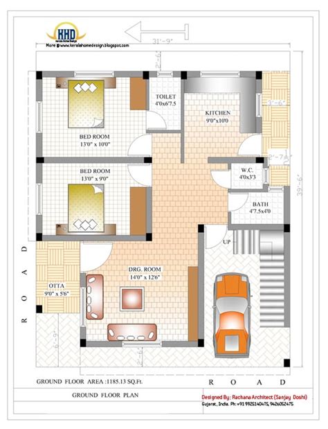 2000 square feet 4bhk double floor contemporary home design ideas india. 2370 Sq.Ft. Indian style home design | Indian House Plans