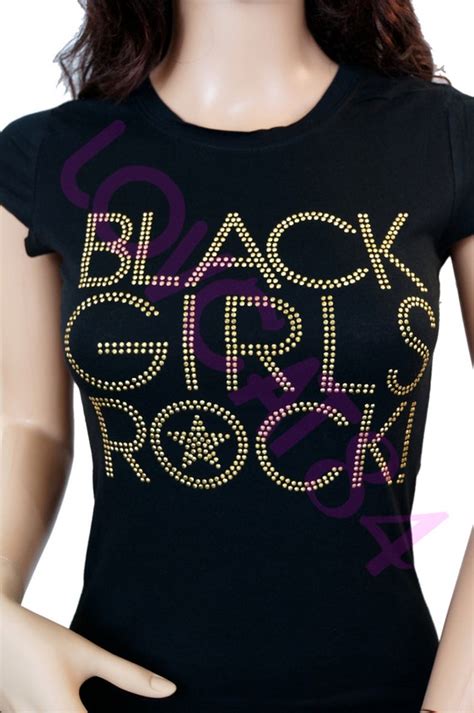 Black Girls Rock Rhinestone Bling T Shirt Tank Top By Lovcat84