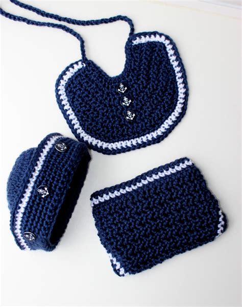 Crochet Sailor Hat Pattern Nautical Baby Boy Baby Girl Etsy