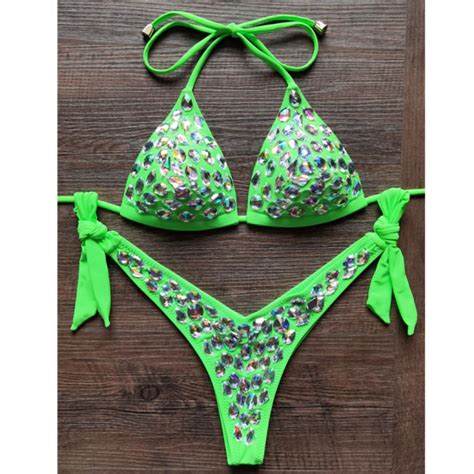Luxury Rhinestones Bikini Diamond Bikini Crystal Swimwear 2023 28swim