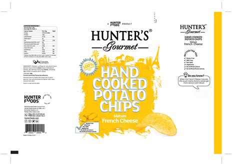 Hunters Gourmet Hand Cooked Potato Chips Mature French Cheese
