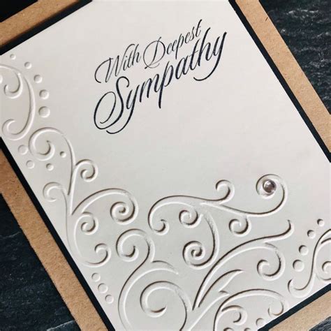 Sympathy Card Handmade Greeting Condolence Card Embossed Etsy In 2021