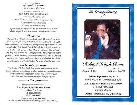 Robert H Burt Obituary | AA Rayner and Sons Funeral Homes