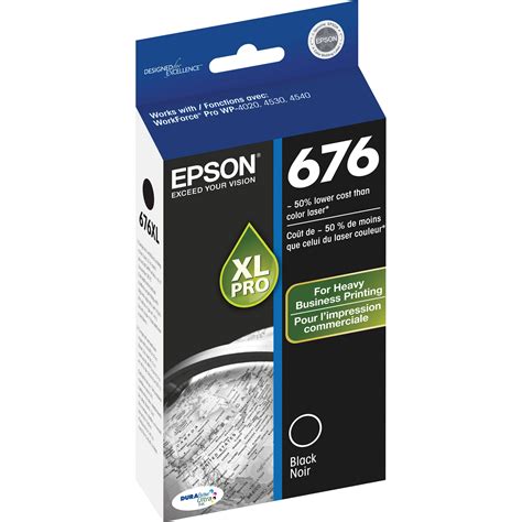 Our printer ink provides high quality results backed by a 100% satisfaction guarantee! Epson 676XL Black Ink Cartridge T676XL120 B&H Photo Video