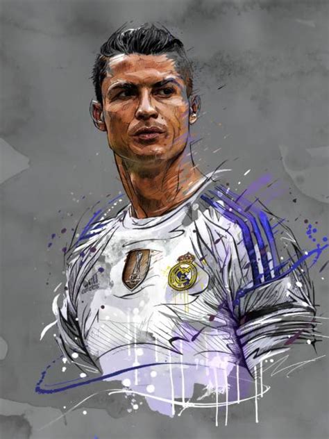 Fondo De Pantalla De Dibujo De Cristiano Ronaldo 📱 Wallery