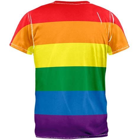 Rainbow Gay Pride All Over Adult T Shirt Old Glory