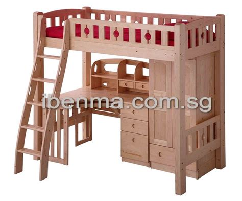 Double Deck Bed With Study Table And Cabinet Study Poster