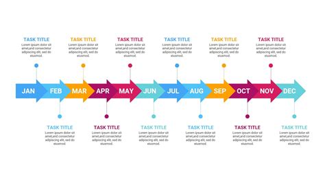 12 Months Timeline Infographics Powerpoint Marketing Former