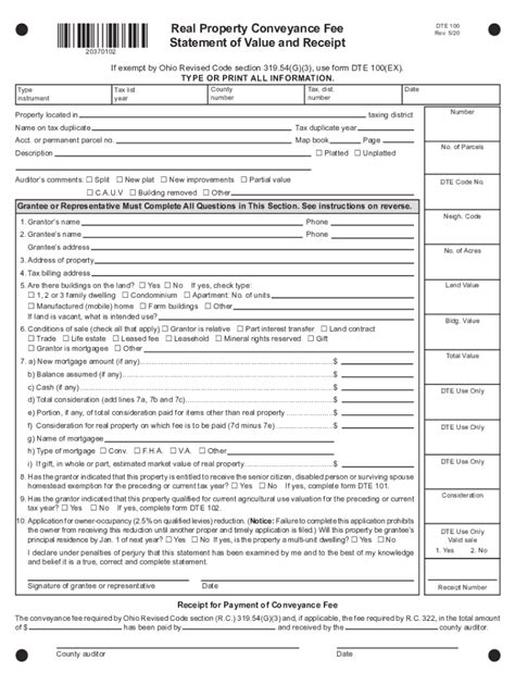 Cuyahoga County Conveyance 2020 2024 Form Fill Out And Sign Printable