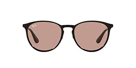 ray ban rb3539 erika metal polarized round sunglasses black evolve photochromic brown to dark