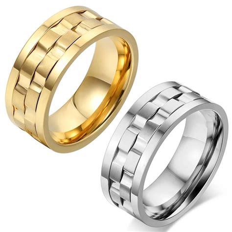 Online Buy Wholesale Silver Spinner Ring From China Silver Spinner In Mens Spinning Wedding Bands 