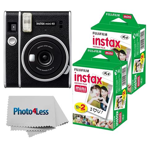 Buy Fujifilm Instax Mini 40 Instant Camera Black Fujifilm Instax Mini Twin Pack Instant Film 2