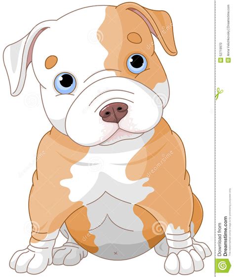Pitbull Puppy Stock Vector Image 52719970