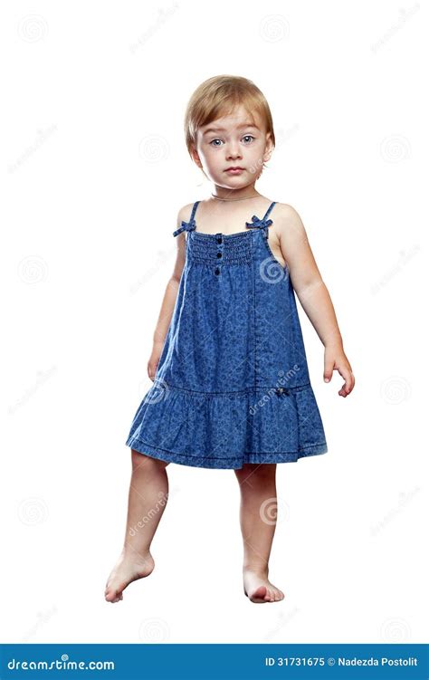 Standing Baby Girl Isolated Royalty Free Stock Photo Image 31731675