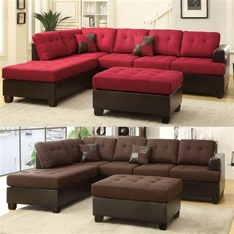 Sears has an impressive line of living room sets for your home. 3 pcs Large Living Room Reversible Sectional Sofa Chaise ...