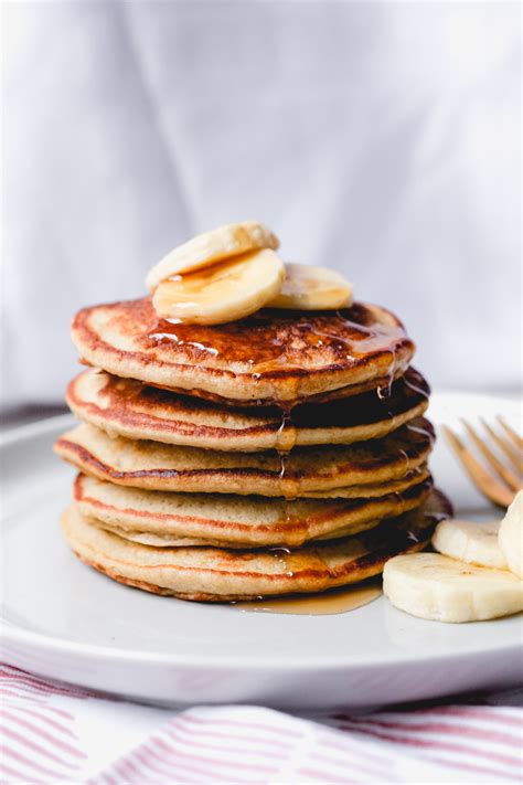 Single Stack Banana Oatmeal Pancakes Recipe Kiersten Hickman