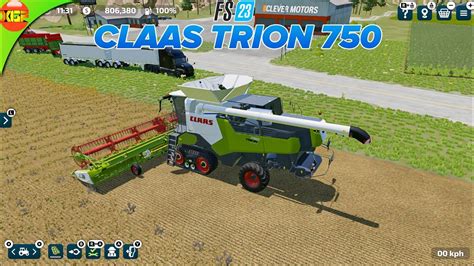 Claas Trion 750 New Harvester Farming Simulator 23 Gameplay Fs23