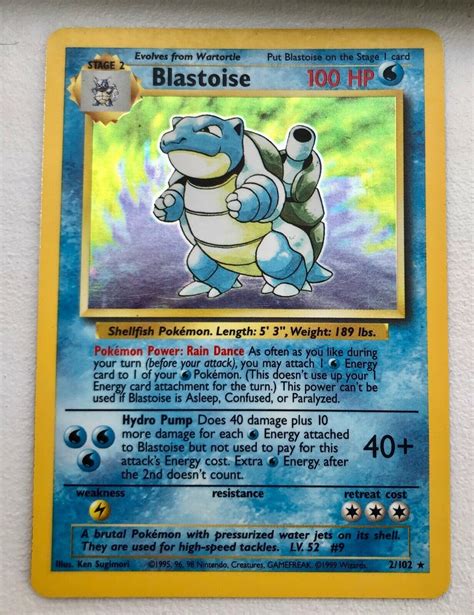 We did not find results for: 1995 Pokemon Game Holo Holographic Blastoise Water Card 2/102 #2 (Mint, RARE!) - Pokémon ...