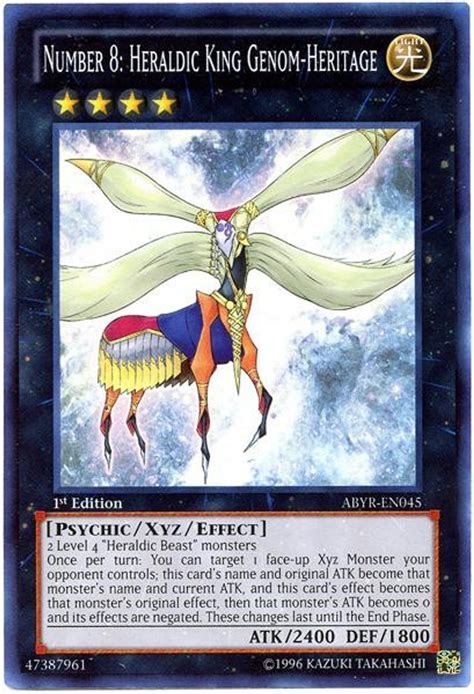 Yugioh Zexal Abyss Rising Single Card Super Rare Number 8 Heraldic King