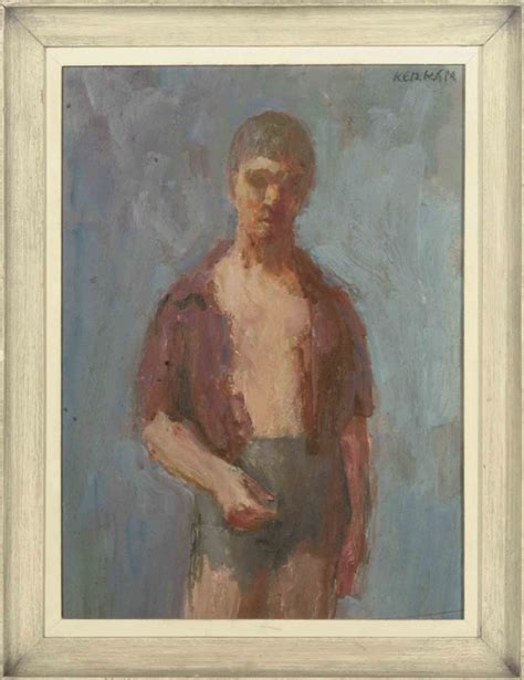 Earl Kerkam American 1890 1965 Portrait Of A Young Man In An Open
