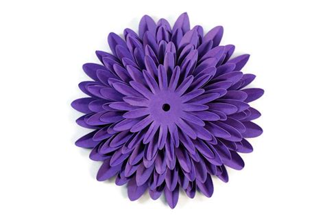 Simply download the template, then print it onto whatever color. How to Craft a Pretty Paper Dahlia Flower