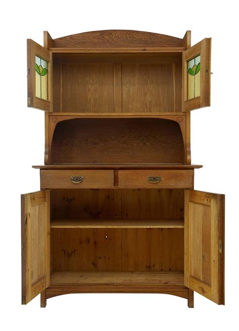 Late 19th Century Oak Arts And Crafts Cabinet Cupboard For Sale At 1stdibs