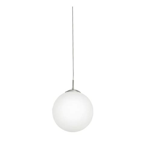 Eglo Rondo 1 Light Matte Nickel Hanging Ceiling Pendant 20393a The Home Depot