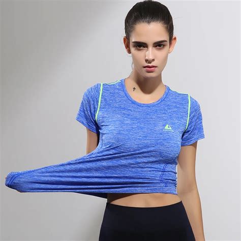 Yoga Stripes Top Gym Compression Women Sport T Shirts Dry Quick Running Short Sleeve Fitness