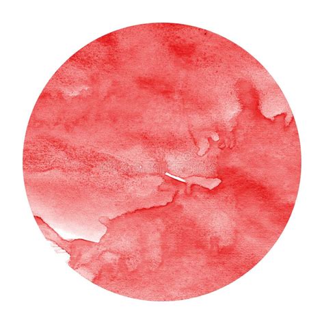 Red Hand Drawn Watercolor Circular Frame Background Texture With Stains