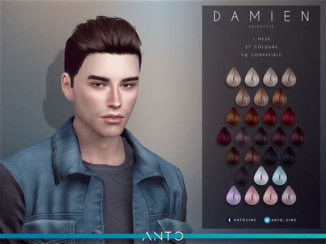27 Colours Found In Tsr Category Sims 4 Male Hairstyles Sims 4 Hair