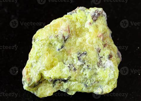 Rough Native Sulphur Sulfur Rock On Black 14776438 Stock Photo At Vecteezy